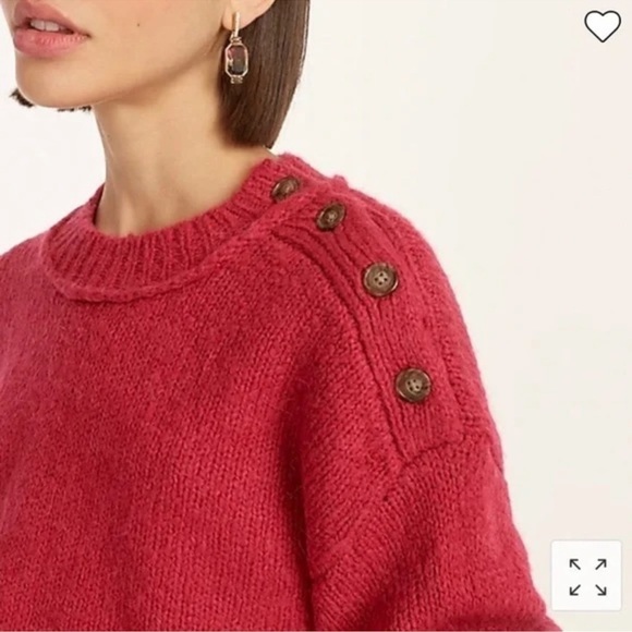 J.Crew Alpaca/Wool Button-shoulder Crewneck Sweater Sz S - Picture 4 of 11